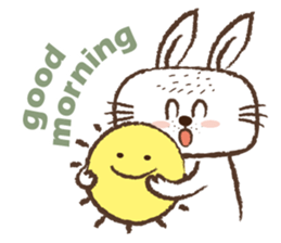 Square face rabbit's life sticker #15926483