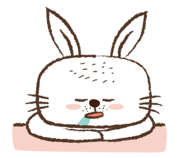 Square face rabbit's life sticker #15926485