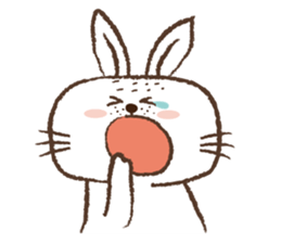 Square face rabbit's life sticker #15926486
