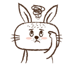 Square face rabbit's life sticker #15926488