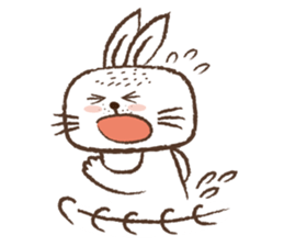 Square face rabbit's life sticker #15926489