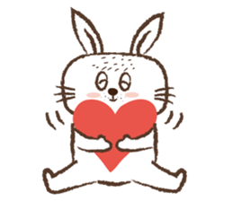 Square face rabbit's life sticker #15926490