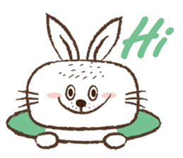 Square face rabbit's life sticker #15926492