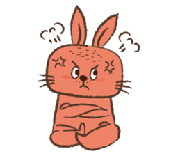 Square face rabbit's life sticker #15926493