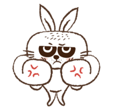 Square face rabbit's life sticker #15926494