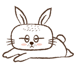 Square face rabbit's life sticker #15926495