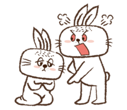 Square face rabbit's life sticker #15926496