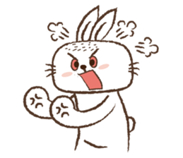 Square face rabbit's life sticker #15926497