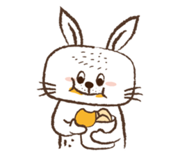 Square face rabbit's life sticker #15926498