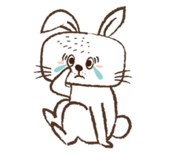 Square face rabbit's life sticker #15926499