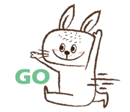 Square face rabbit's life sticker #15926500