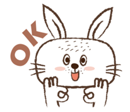 Square face rabbit's life sticker #15926501