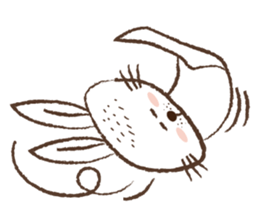 Square face rabbit's life sticker #15926502