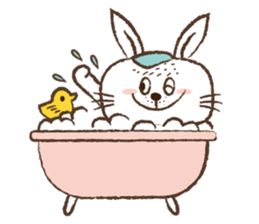 Square face rabbit's life sticker #15926503