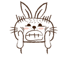 Square face rabbit's life sticker #15926504