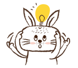 Square face rabbit's life sticker #15926506