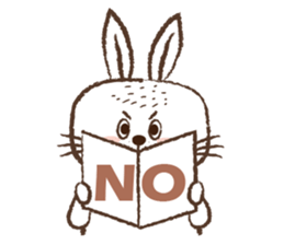 Square face rabbit's life sticker #15926507