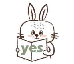 Square face rabbit's life sticker #15926508