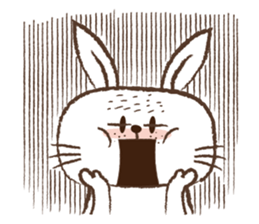 Square face rabbit's life sticker #15926509