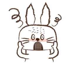 Square face rabbit's life sticker #15926510