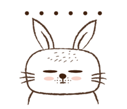 Square face rabbit's life sticker #15926511