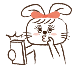 Square face rabbit's life sticker #15926514