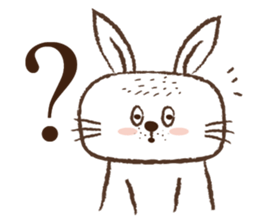 Square face rabbit's life sticker #15926515