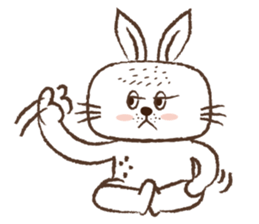 Square face rabbit's life sticker #15926517