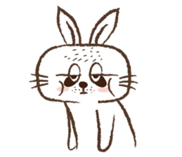 Square face rabbit's life sticker #15926520