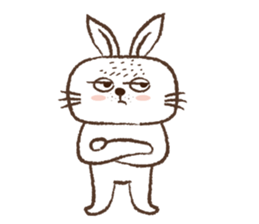 Square face rabbit's life sticker #15926521