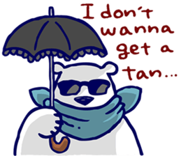 Lazy, Kindly Polar bear 4 sticker #15927133