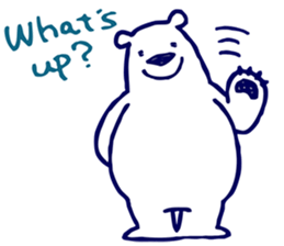Lazy, Kindly Polar bear 4 sticker #15927143