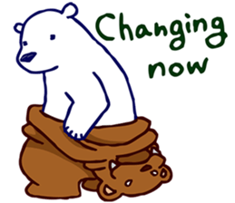 Lazy, Kindly Polar bear 4 sticker #15927155