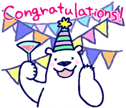 Lazy, Kindly Polar bear 4 sticker #15927169