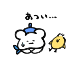 Sticker of Mr.beret and chick sticker #15929893