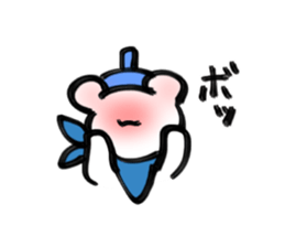 Sticker of Mr.beret and chick sticker #15929904