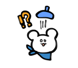 Sticker of Mr.beret and chick sticker #15929919