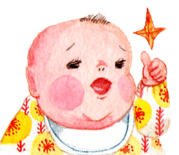 O-SHI-RI NINNGENN LIFE6 with baby sticker #15930067