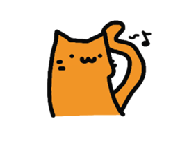 Orange meow sticker #15932226