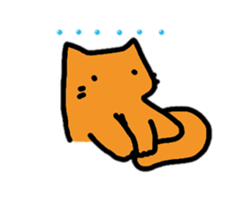Orange meow sticker #15932228
