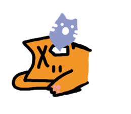 Orange meow sticker #15932232