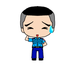 Small blue move a move sticker #15934355