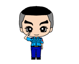 Small blue move a move sticker #15934357