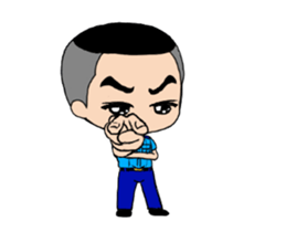 Small blue move a move sticker #15934359