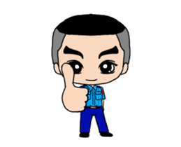 Small blue move a move sticker #15934361