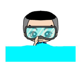 Small blue move a move sticker #15934365