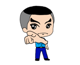 Small blue move a move sticker #15934371