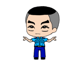 Small blue move a move sticker #15934374