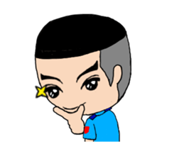 Small blue move a move sticker #15934376