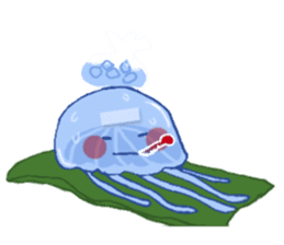 Jelly fish's kids sticker #15934909